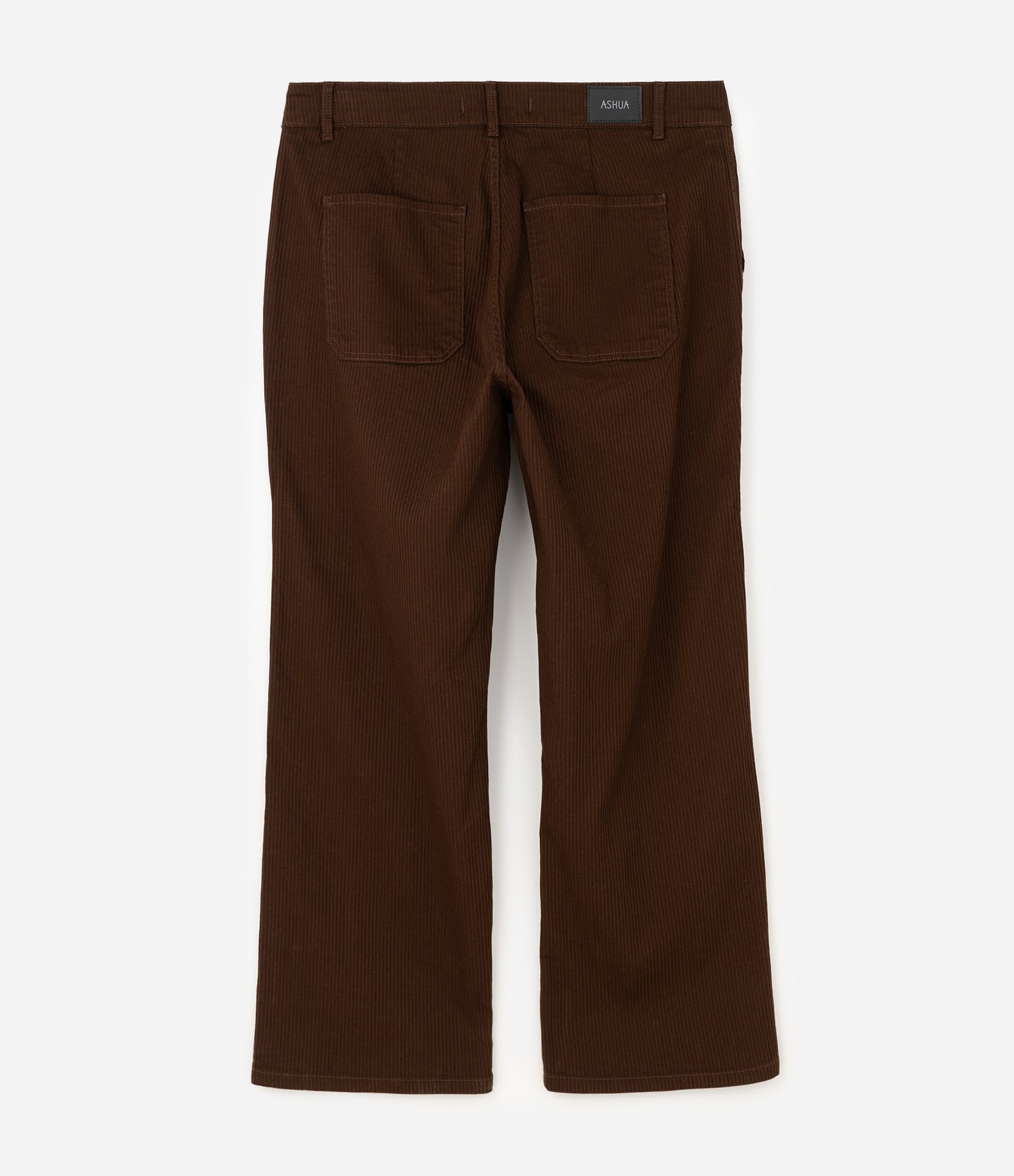 Calça Sarja Cotelê Reta Curve & Plus Size Marrom 7