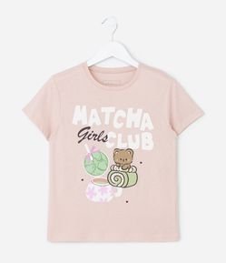 Camiseta Infantil Slim com Estampa Matcha – Tam 5 a 14 Anos