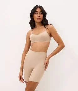 Bermuda Modeladora Alta em Microfibra Leve