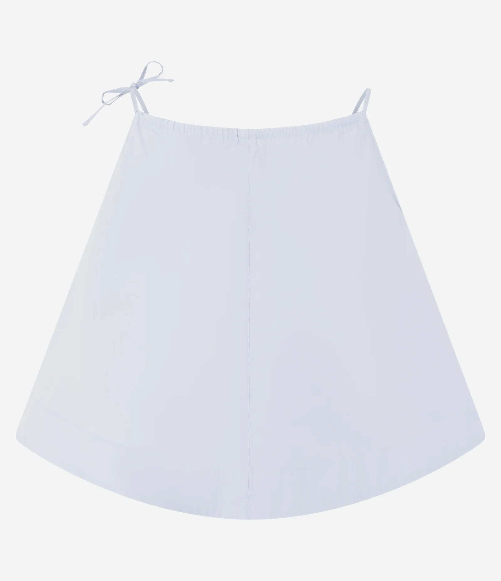 Blusa Curta Evasê com Decote Reto e Amarração Azul 2