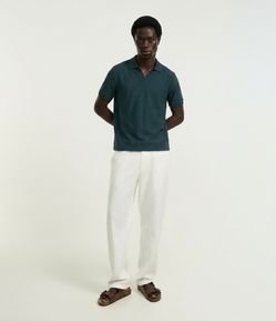 Camisa Polo Comfort em Algodão com Textura