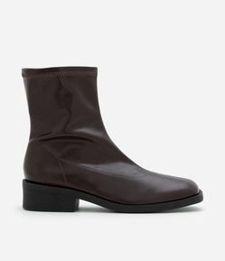 Bota Sock Boots em PU com Salto Bloco