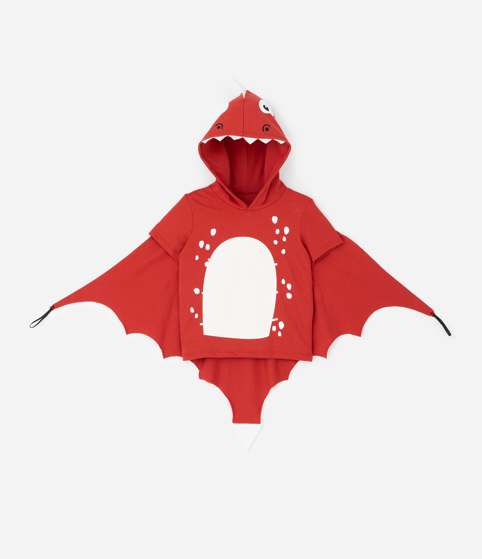 Camiseta Infantil Dinossauro com Capuz e Asas Interativas – Tam 1 a 6 Vermelho 3