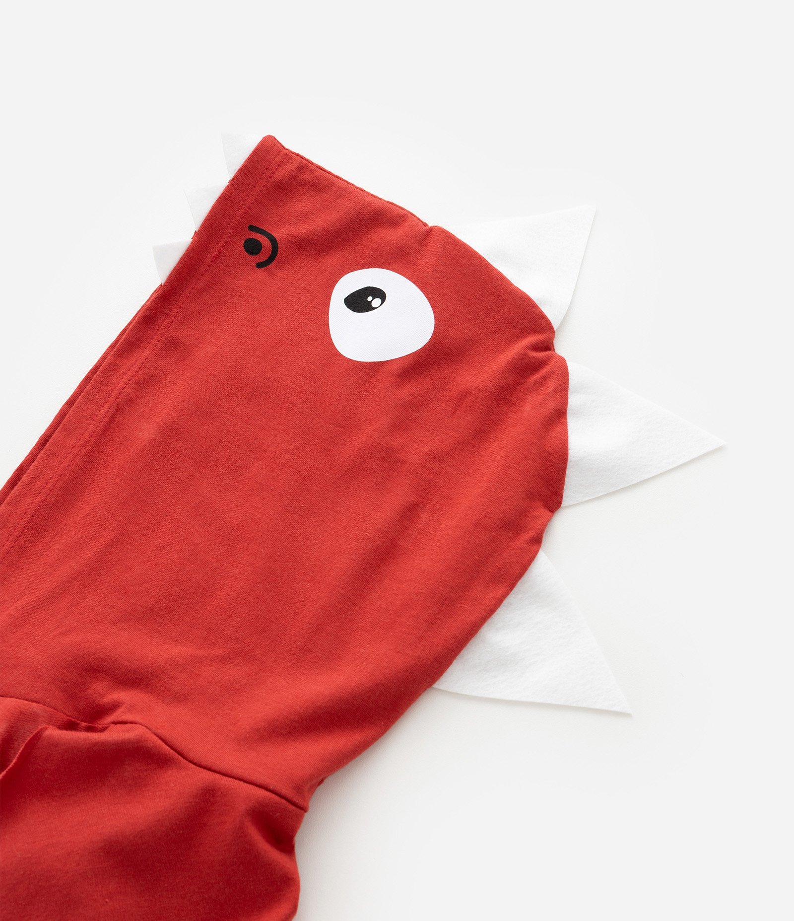 Camiseta Infantil Dinossauro com Capuz e Asas Interativas – Tam 1 a 6 Vermelho 7