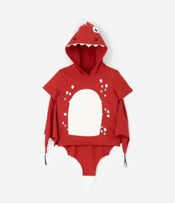 Camiseta Infantil Dinossauro com Capuz e Asas Interativas – Tam 1 a 6