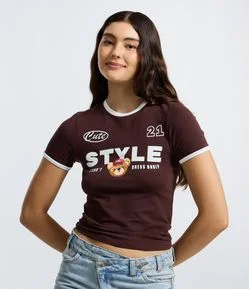 Camiseta New T-shirt com Estampa Urso Cute Style