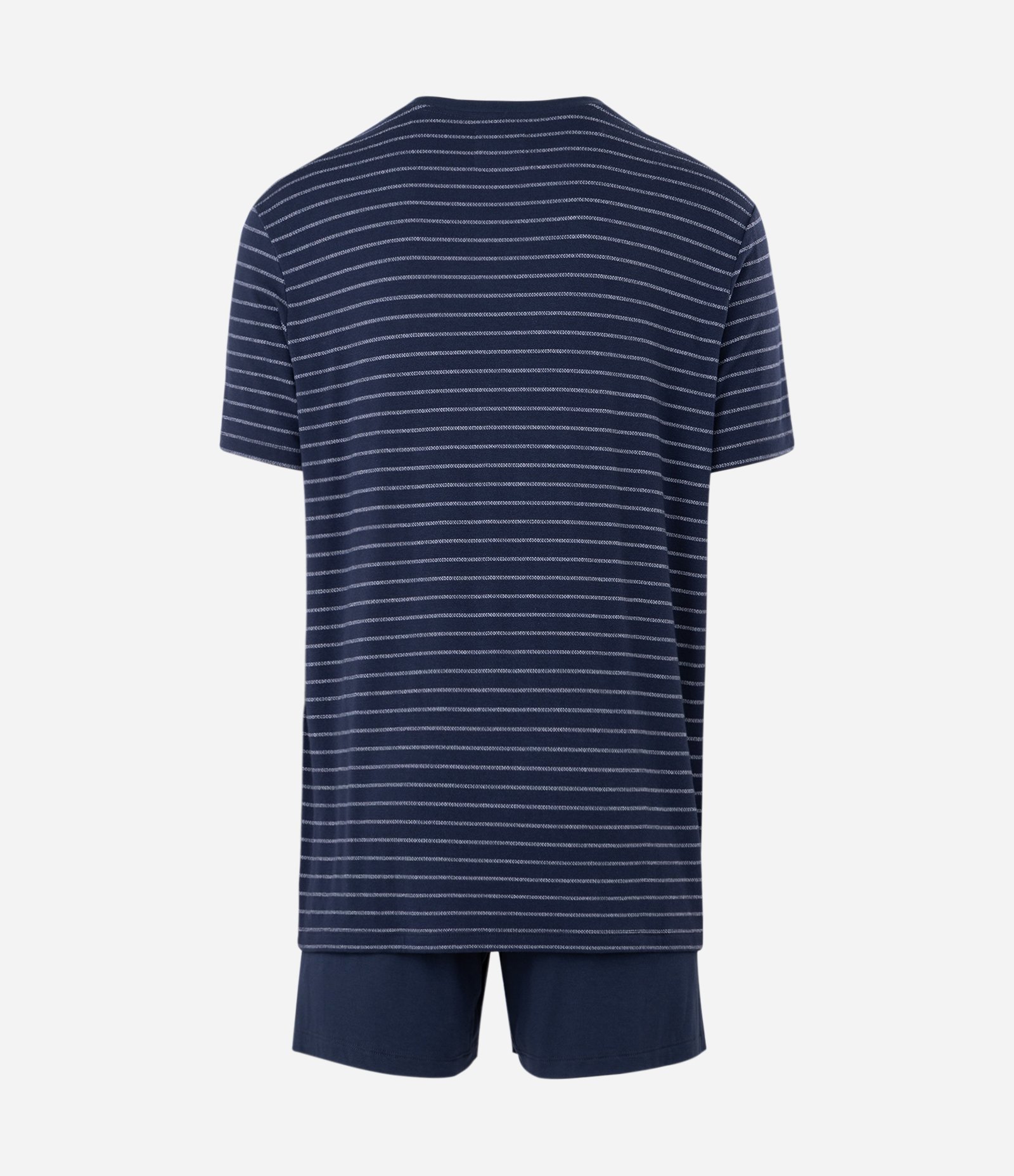 Pijama Curto Masculino Viscose Listrado Azul 6