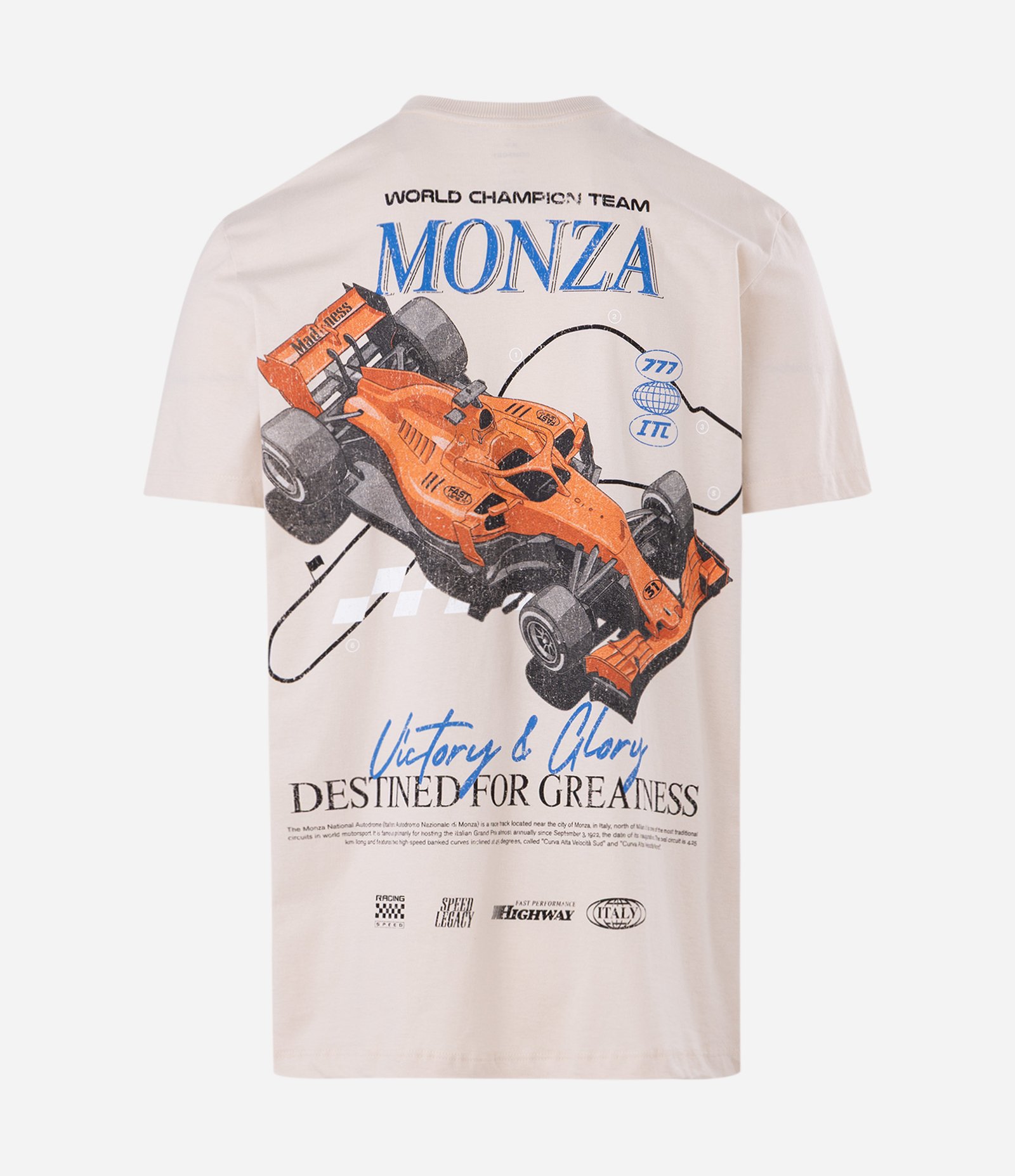 Camiseta Comfort em Meia Malha com Estampa Monza F1 Off White 6
