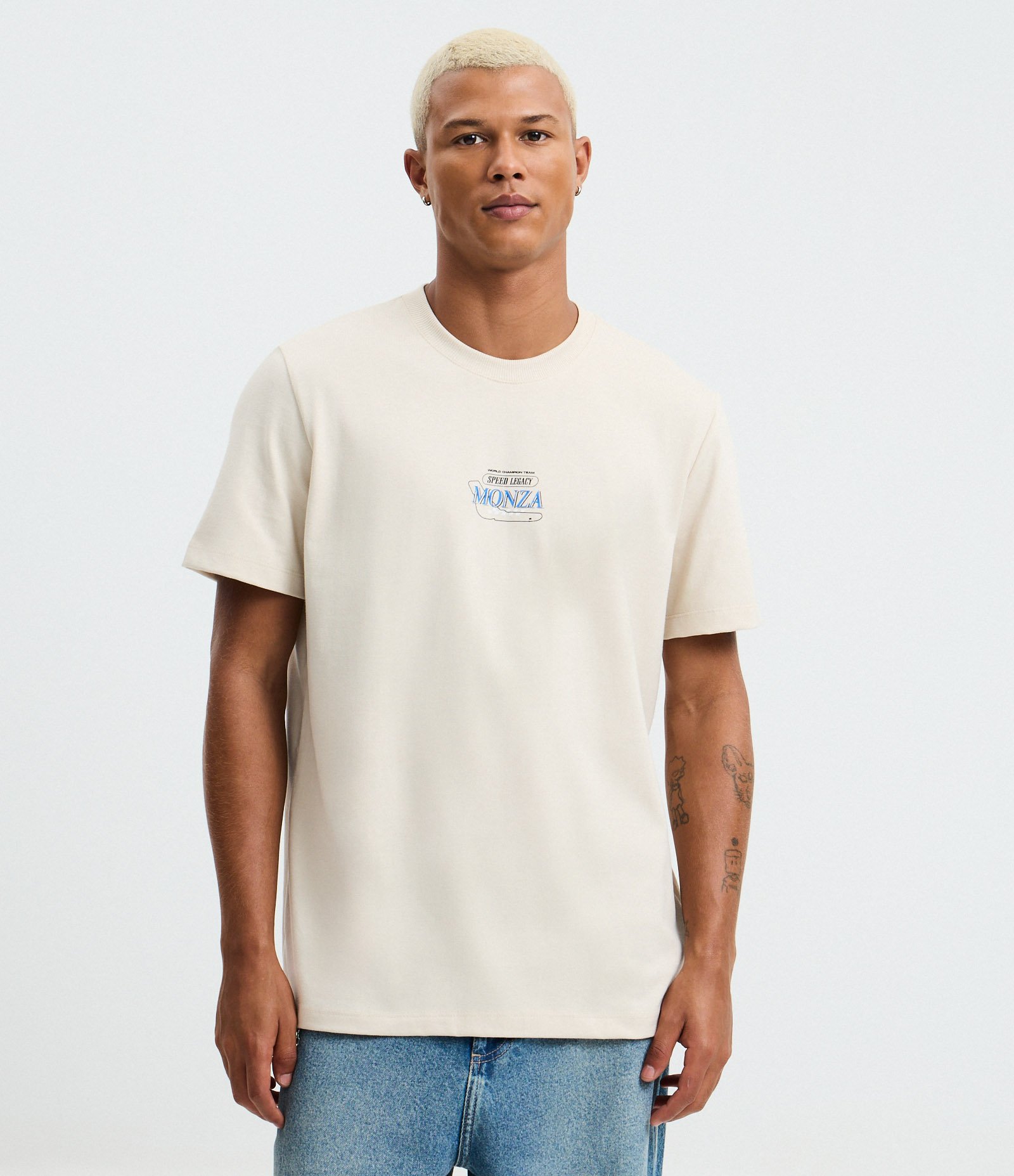 Camiseta Comfort em Meia Malha com Estampa Monza F1 Off White 2