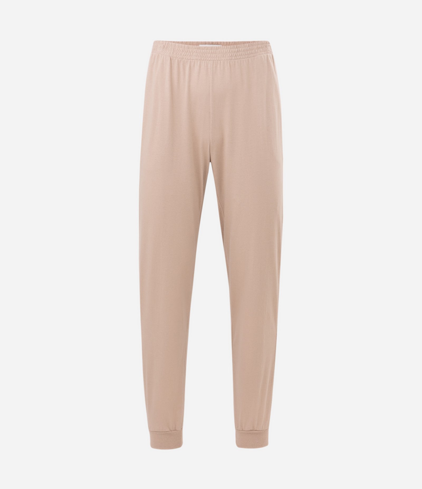 Pijama Longo Listrado em Viscose com Calça Lisa Bege 7