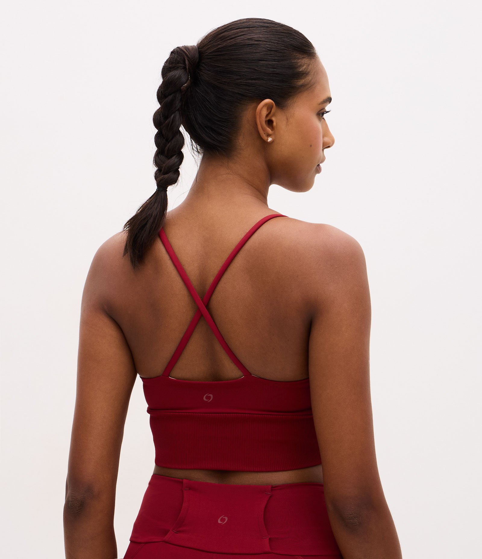 Top Esportivo em Poliamida com Bojo e Detalhe Vazado no Busto Vermelho 4