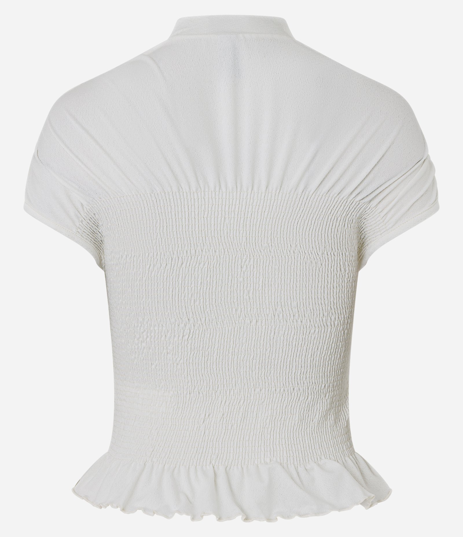 Blusa Sem Manga em Crepe com Golinha Alta Branco 6