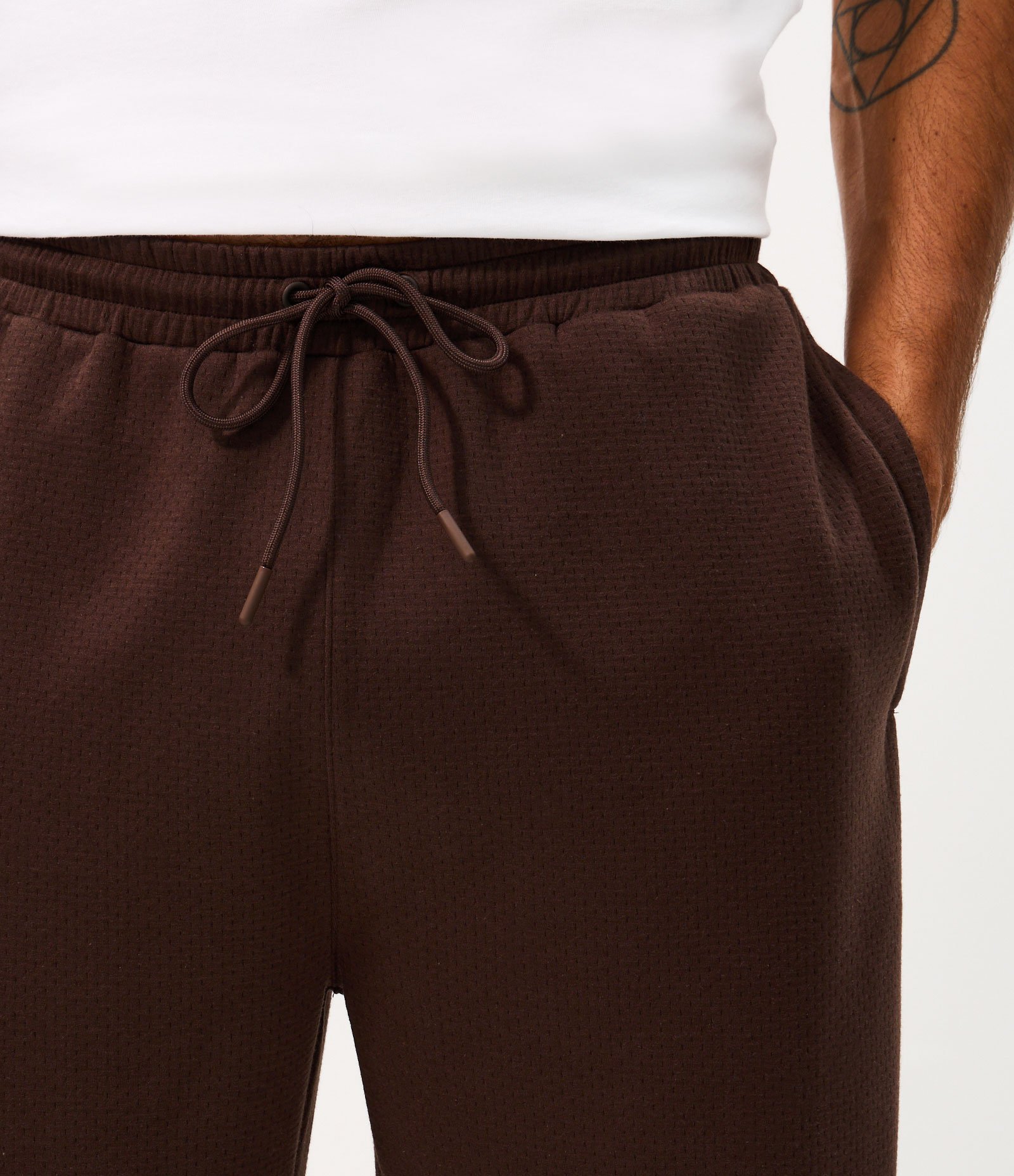 Calça Jogger Relaxed Esportiva com Cordão Marrom 3