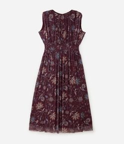 Vestido Longo Tule Floral Curve & Plus Size