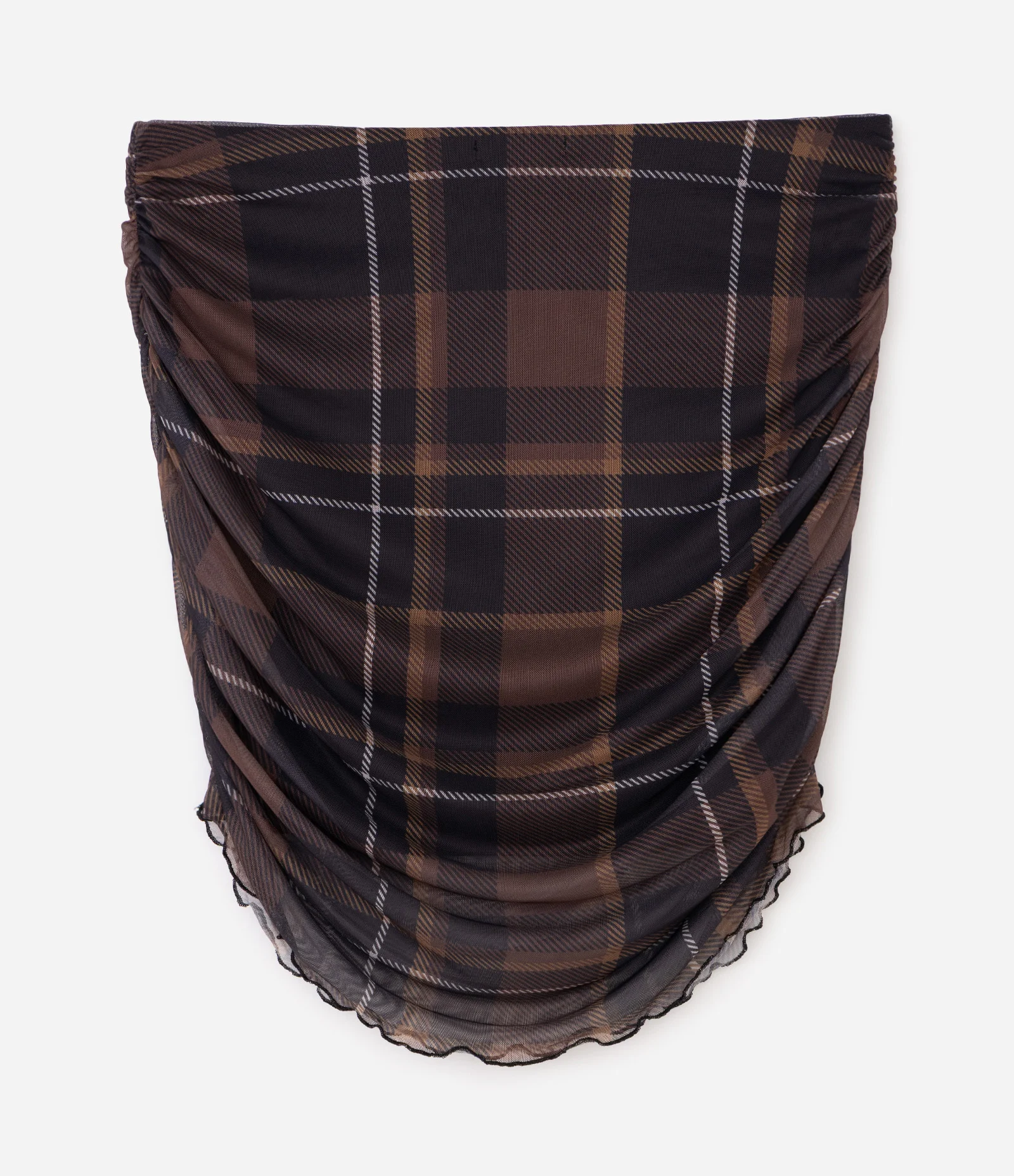 Saia Mini em Tule Xadrez com Franzido Curve & Plus Size Xadrez 2