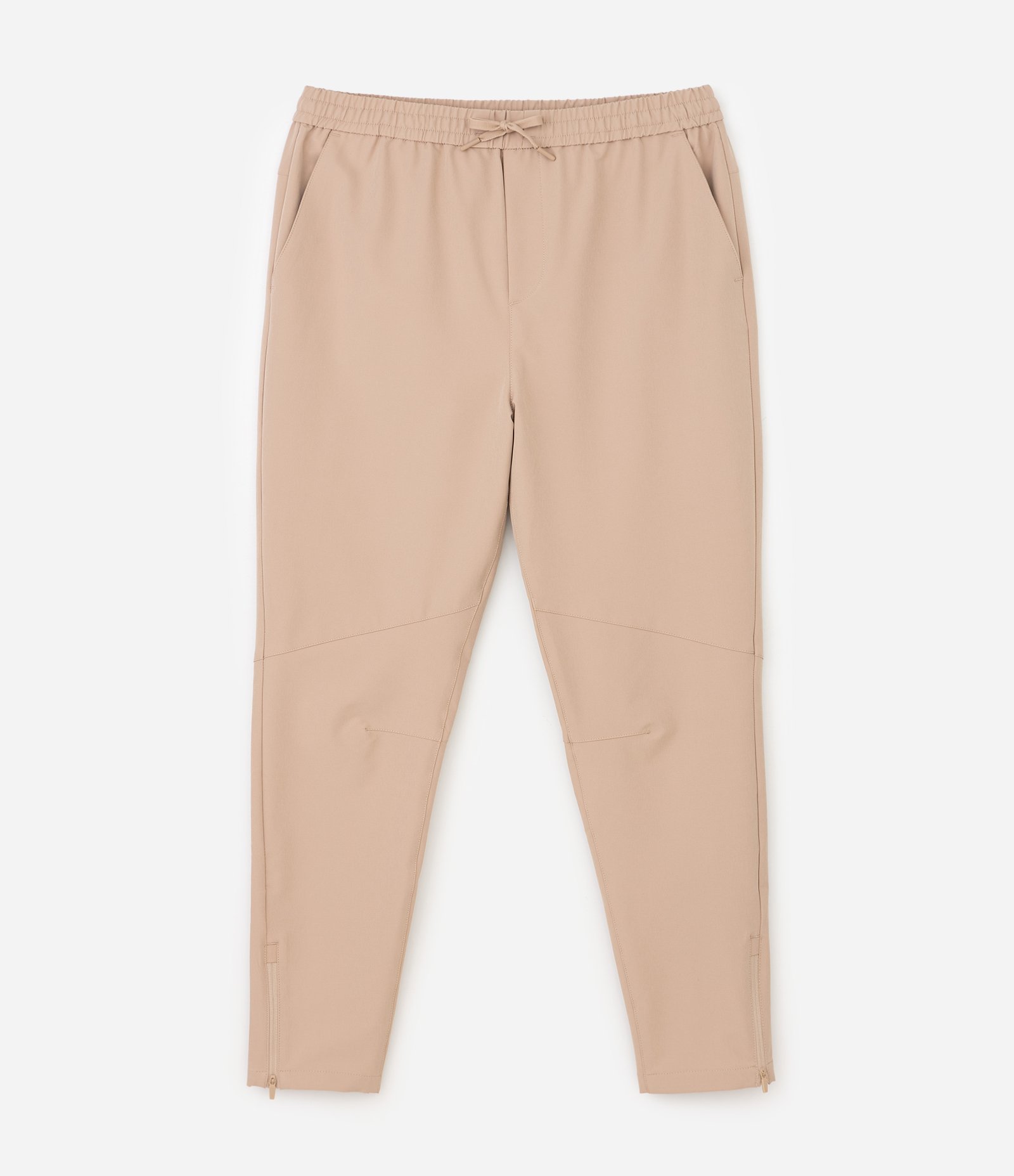 Calça Esportiva com Recortes e Cordão Bege 5