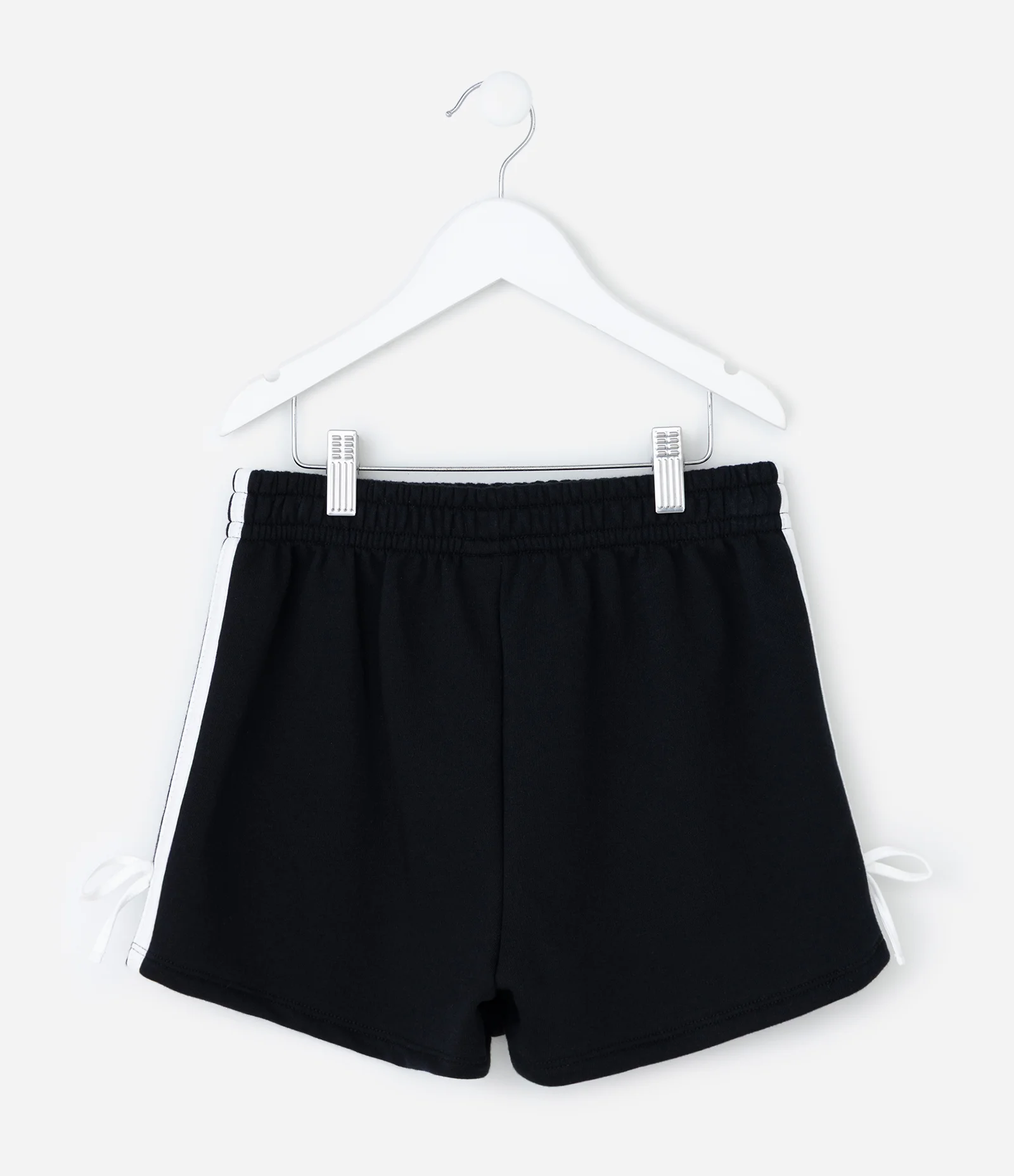 Short Infantil Moletom com Listra Lateral – Tam 5 a 14 Anos Preto 2