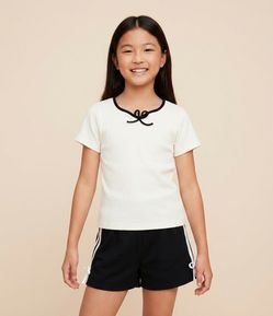 Short Infantil Moletom com Listra Lateral – Tam 5 a 14 Anos