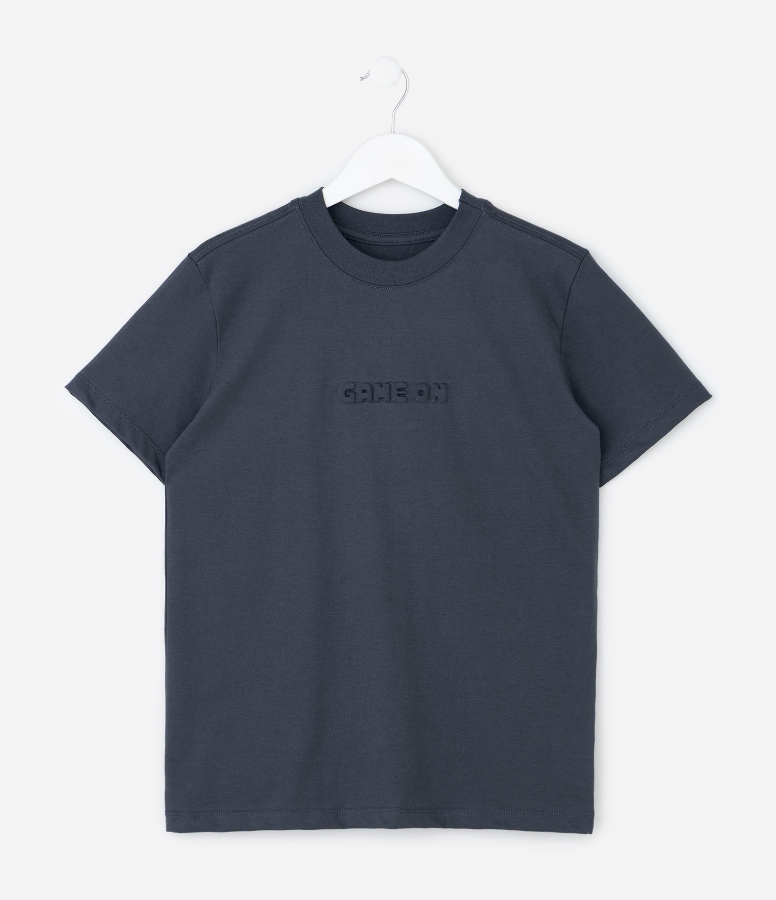 Camiseta Infantil em Algodão com Lettering Embossed – Tam 5 a 14 Anos Azul Noite 2