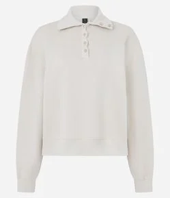 Blusão Moletom com Botõezinhos Delicados