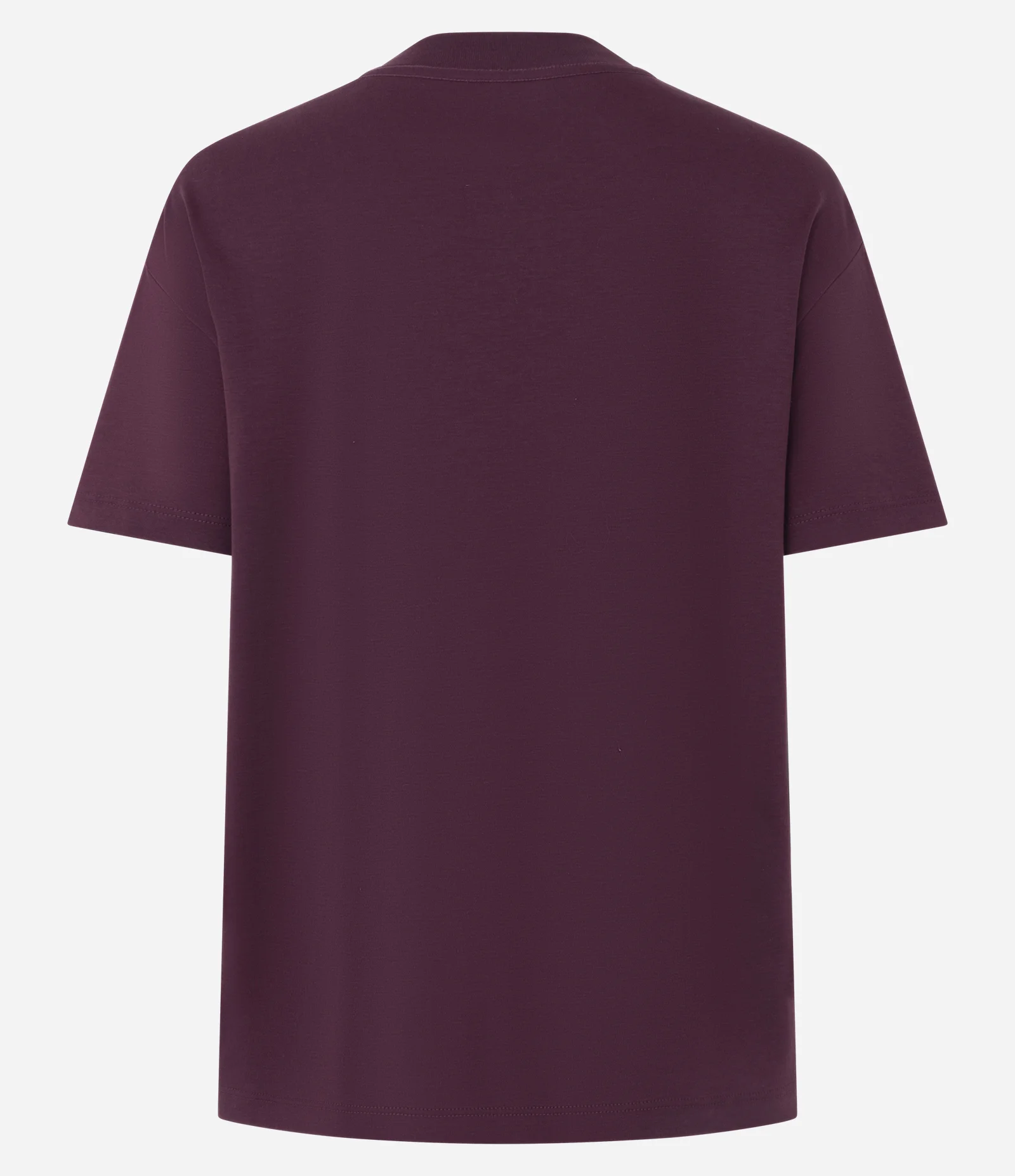 Blusa em Algodão Pima com Gola Redonda Bordô 3