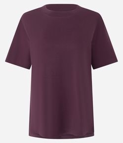 Blusa em Algodão Pima com Gola Redonda