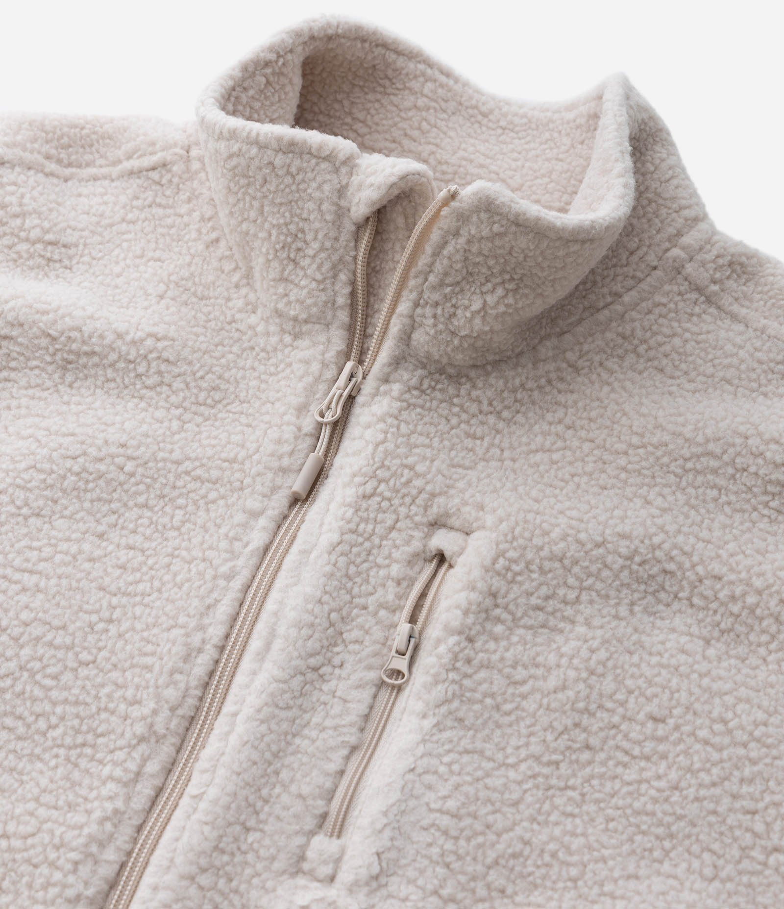 Jaqueta Esportiva em Sherpa com Gola Alta Curve & Plus Size Bege 6