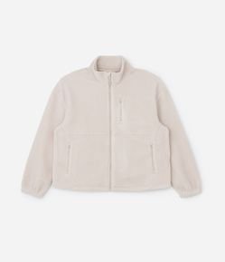 Jaqueta Esportiva em Sherpa com Gola Alta Curve & Plus Size