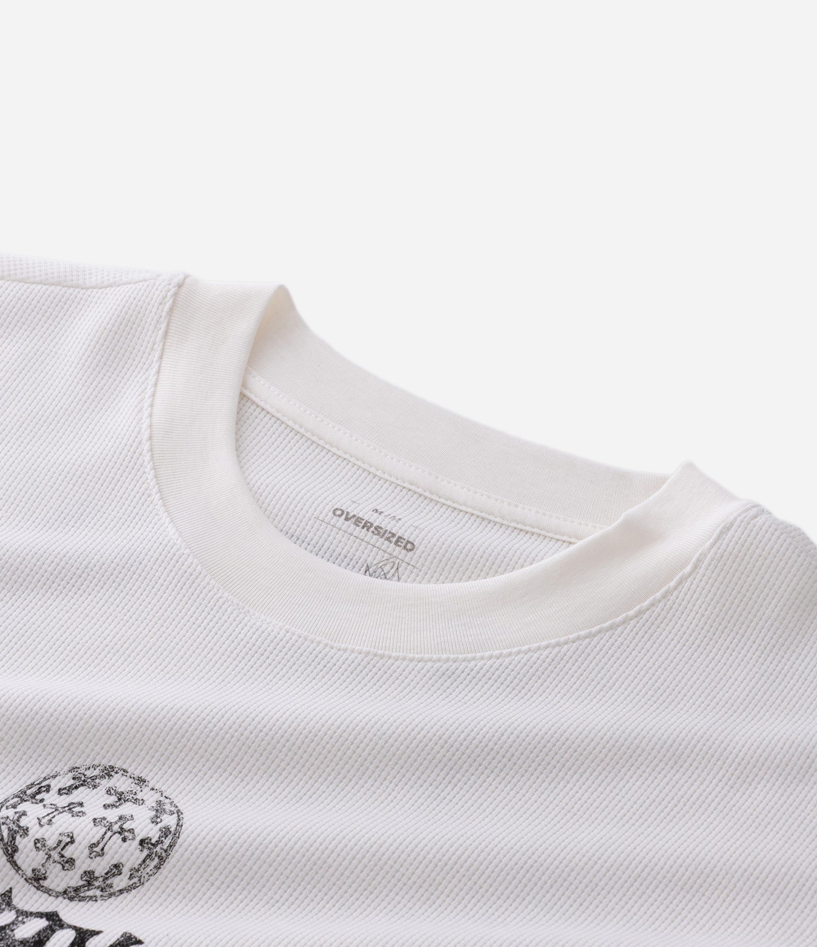 Camiseta Oversized em Algodão Texturizada com Estampa Frente e Costas Veigh Branco 11