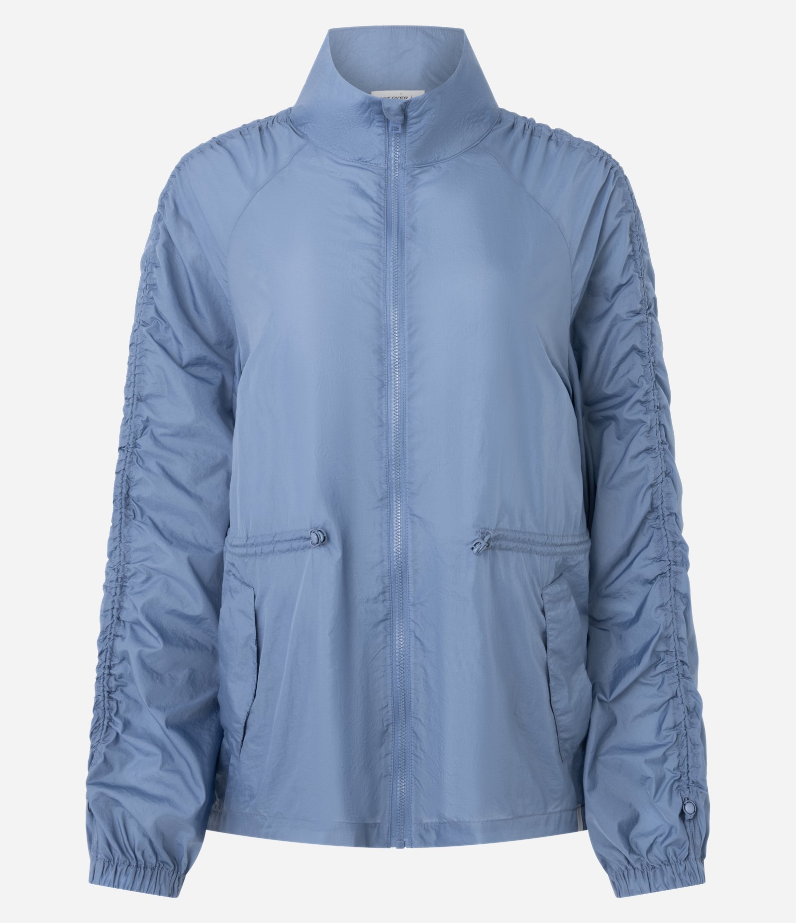 Jaqueta Parka Esportiva com Franzido Lateral Azul 1