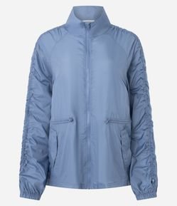 Jaqueta Parka Esportiva com Franzido Lateral