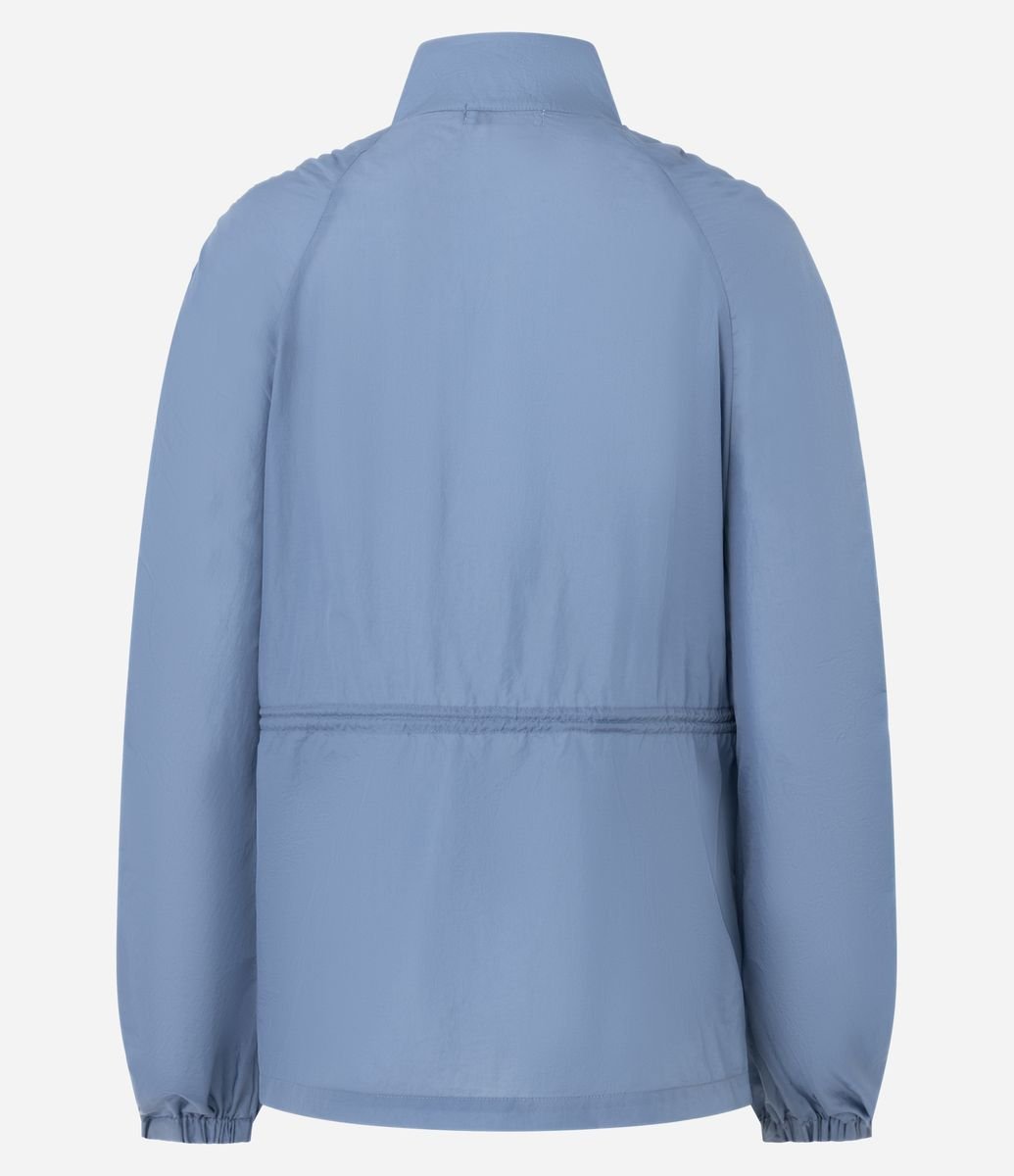 Jaqueta Parka Esportiva com Franzido Lateral Azul
