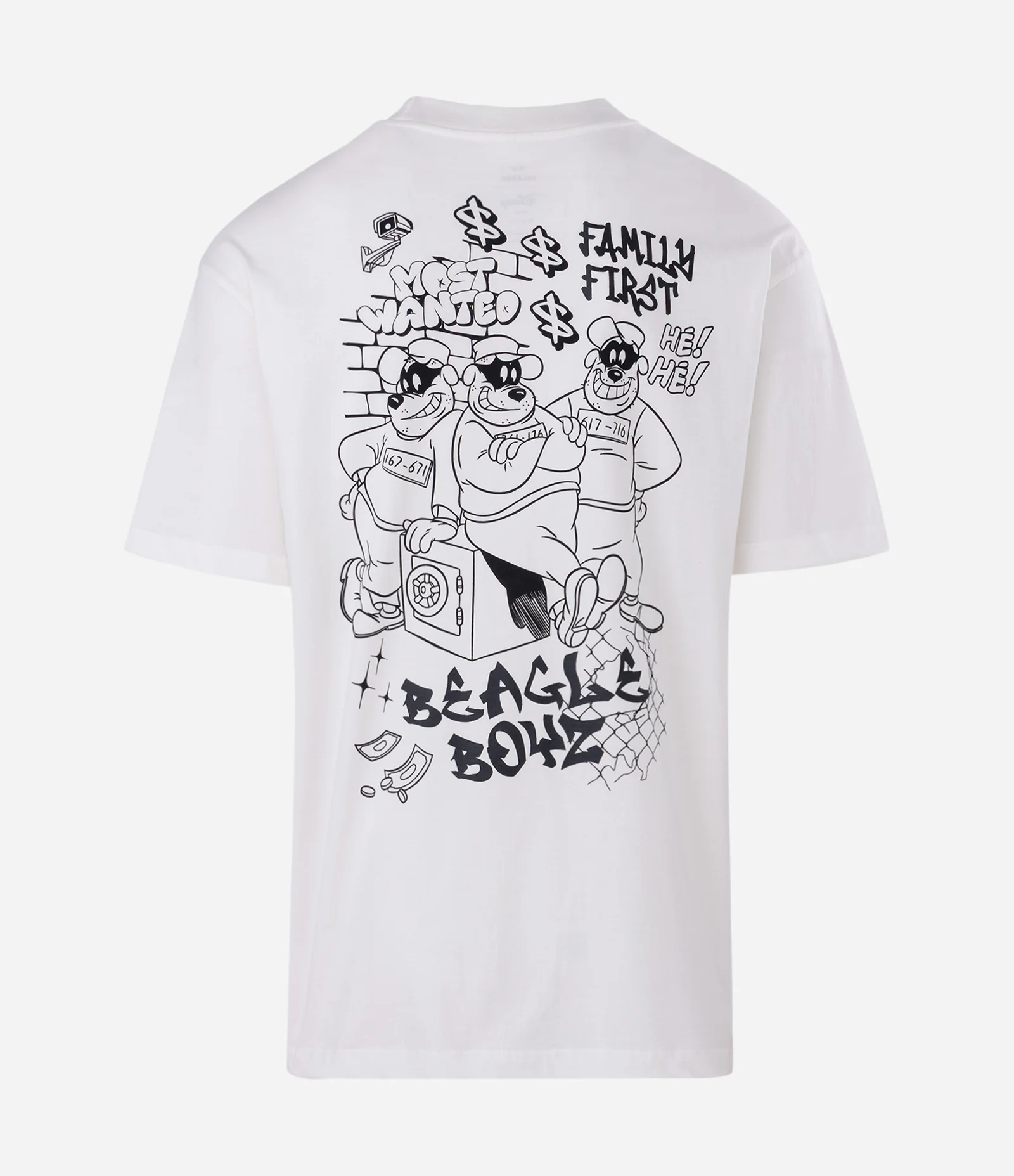 Camiseta Relaxed Manga Curta em Algodão Irmão Metralha Branco 1