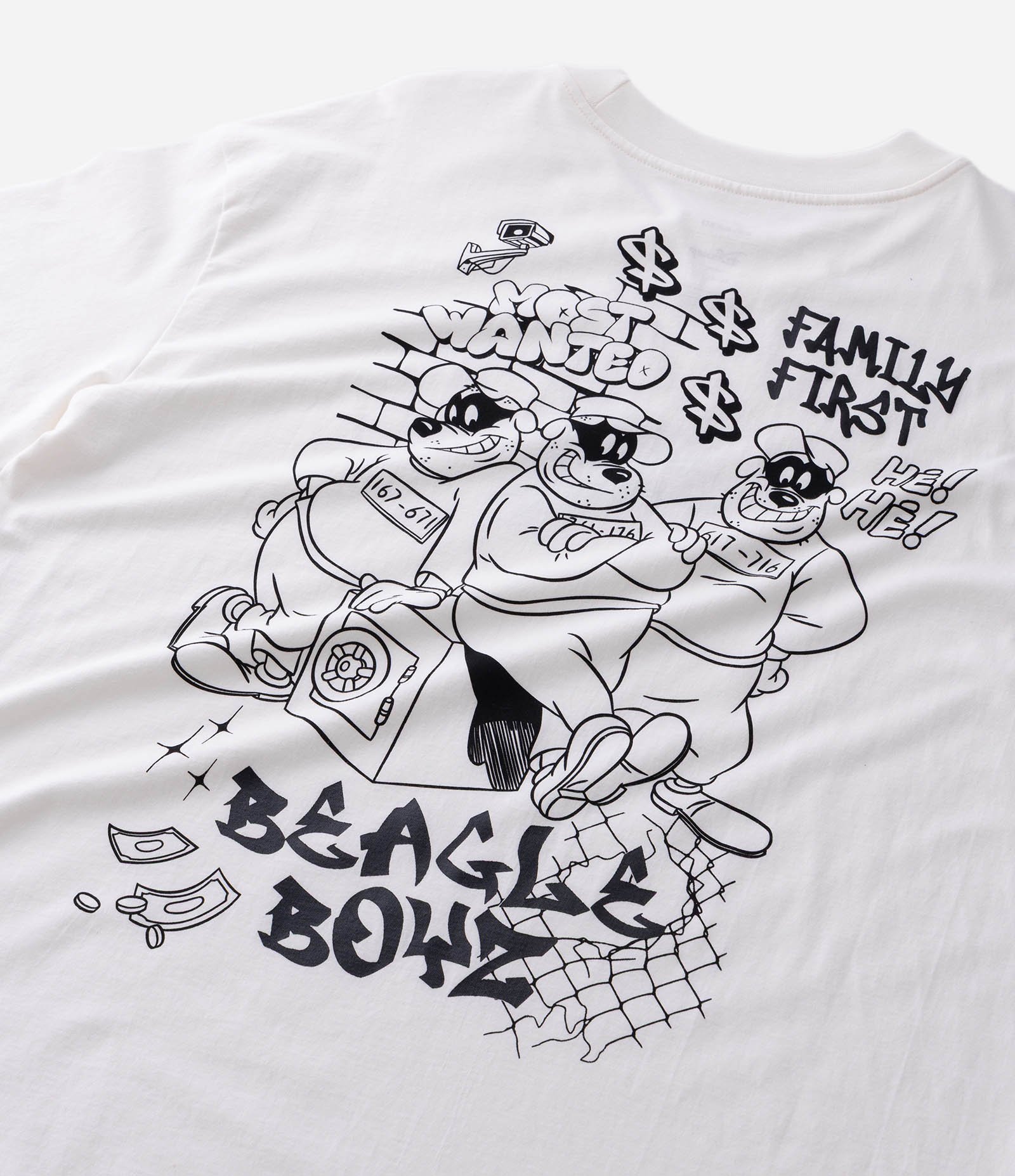 Camiseta Relaxed Manga Curta em Algodão Irmão Metralha Branco 9