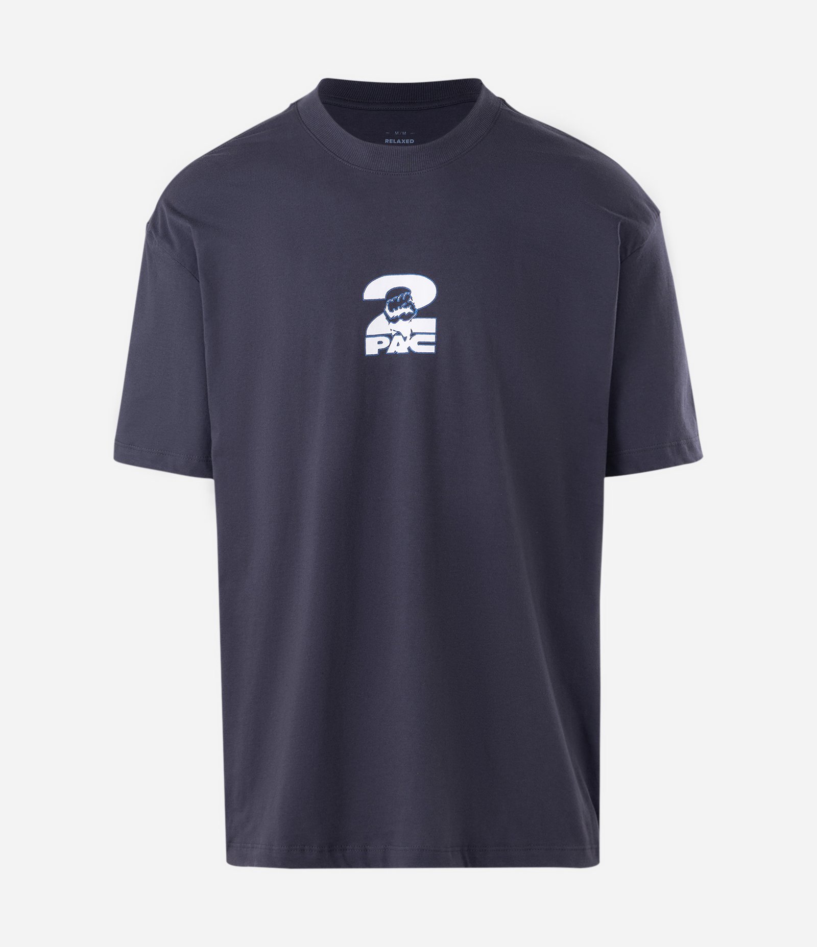 Camiseta Relaxed Manga Curta em Algodão Tupac Azul 5