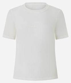 Camiseta Ajustada Esportiva em Tule com Mangas Curtas