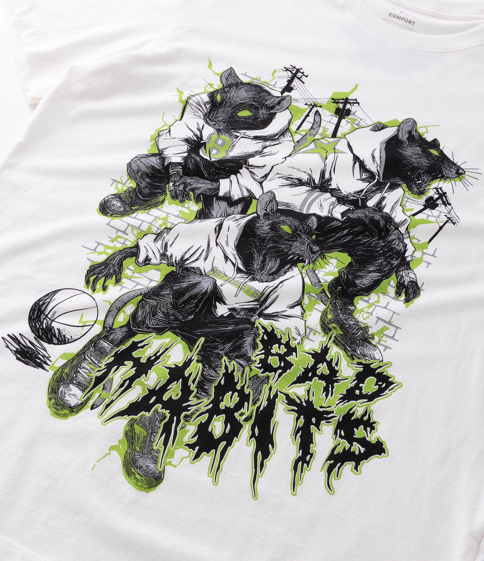 Camiseta Manga Curta com Estampa Bad Habits Branco 8