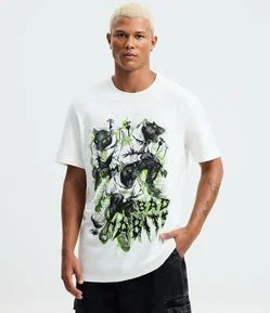 Camiseta Manga Curta com Estampa Bad Habits