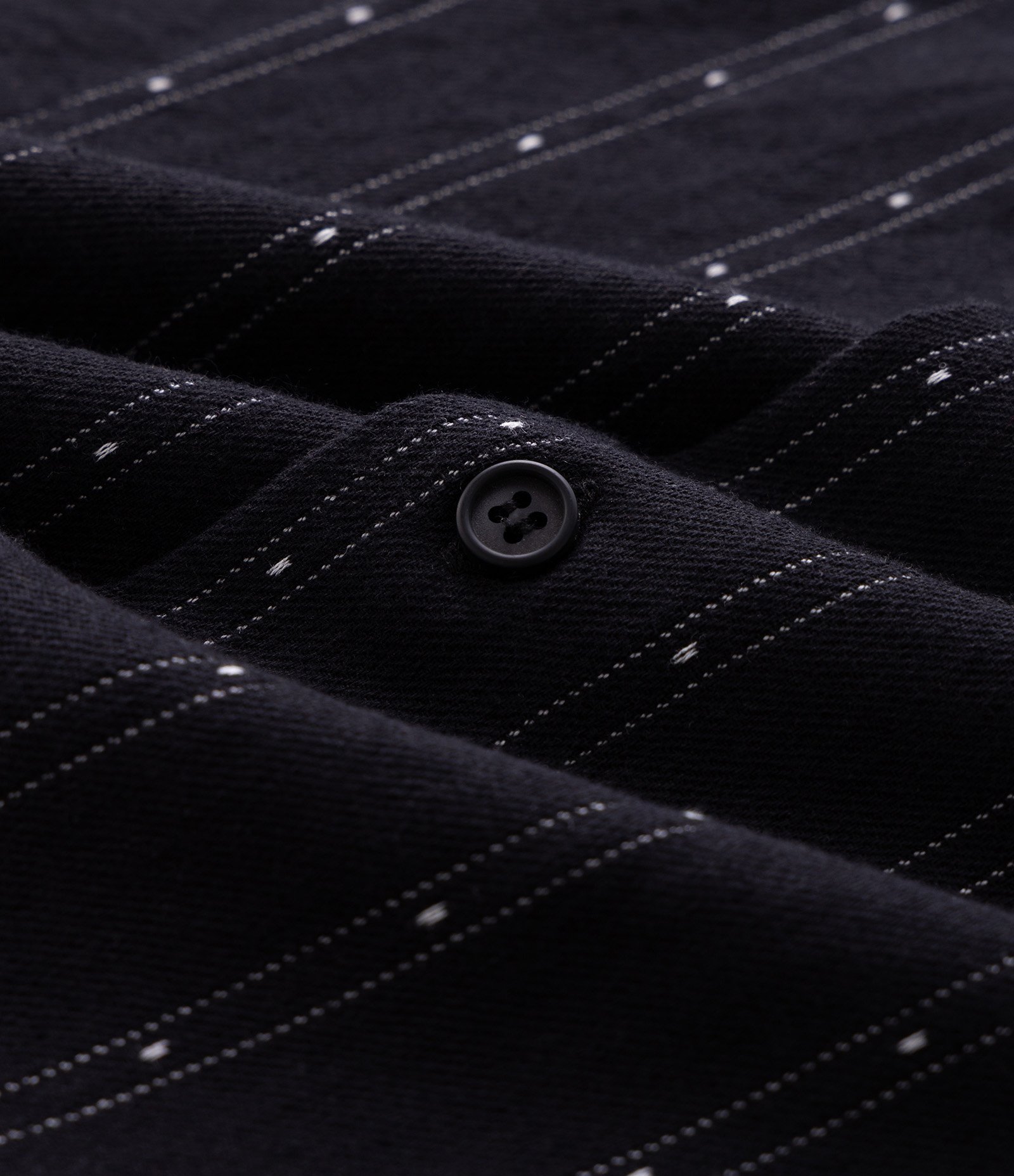 Camisa Boxy em Algodão Texturizada com Listras Verticais Preto 7