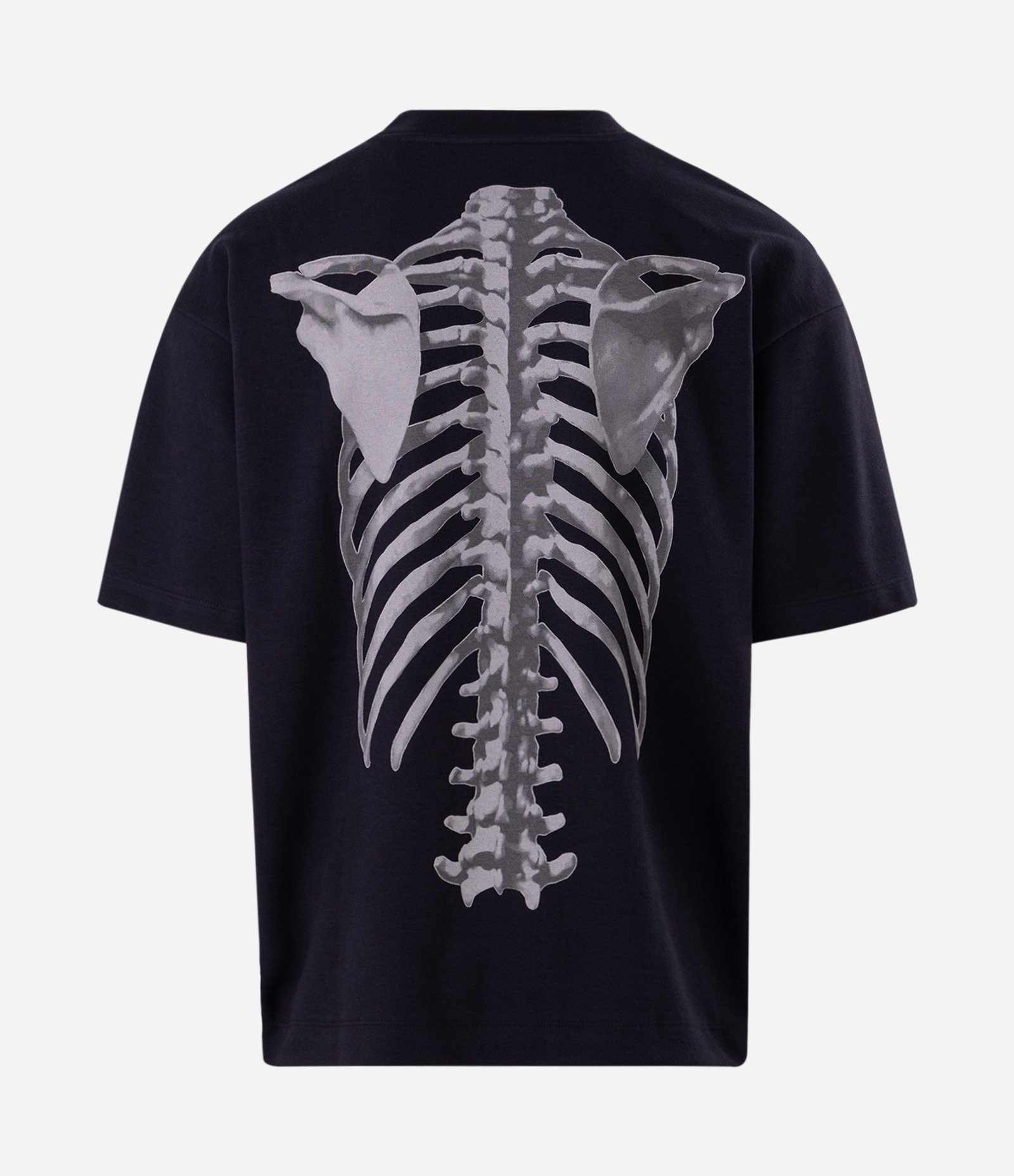 Camiseta Overboxy em Algodão com Estampa Lettering Brutal e Esqueleto Preto 6