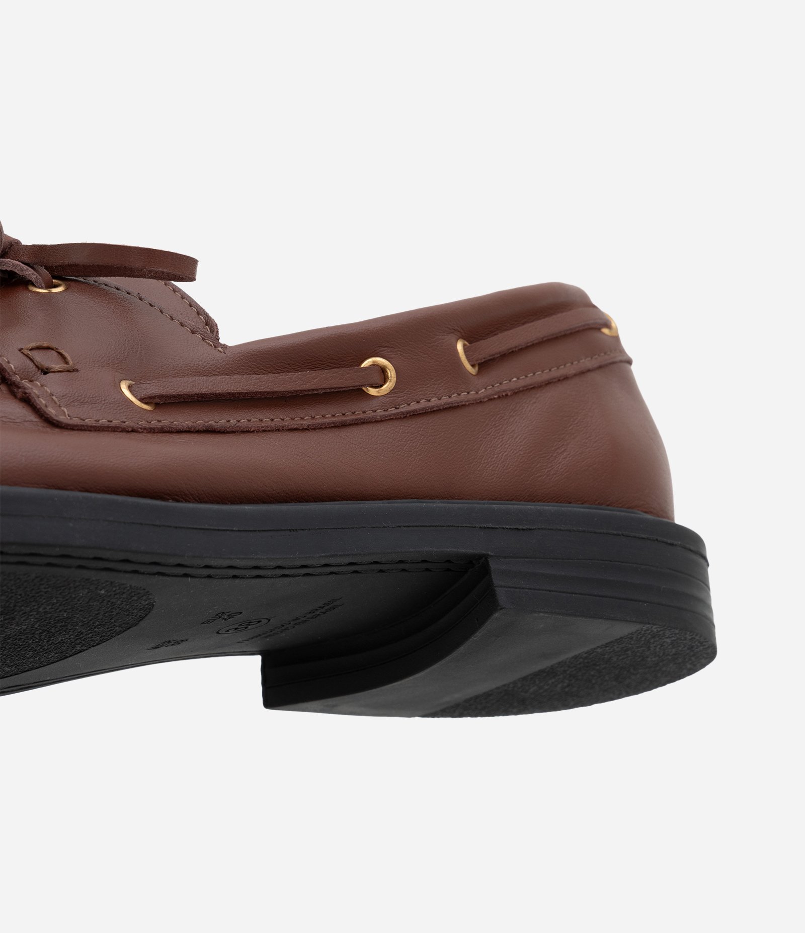 Mocassim em Couro com Sola Flat Marrom 3