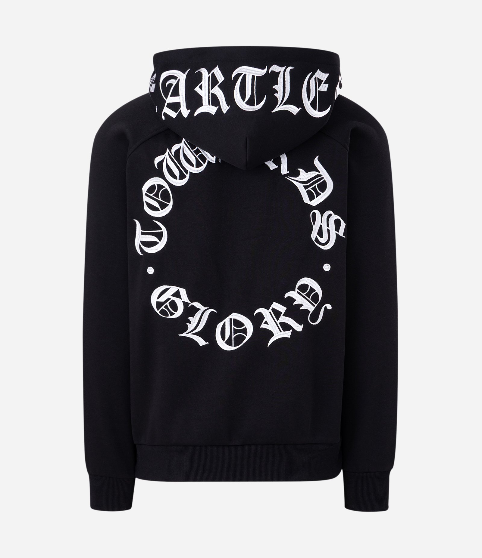 Moletom Boxy com Lettering no Capuz e na Posterior Preto 6