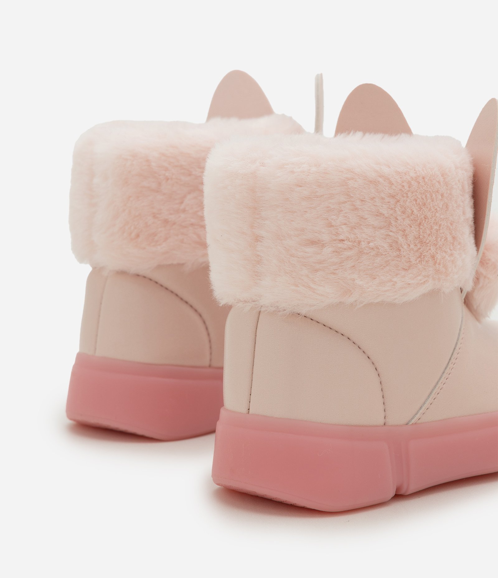Bota Infantil com Orelhas de Coelho e Sola com LED – Tam 20 a 27 Rosa Claro 3