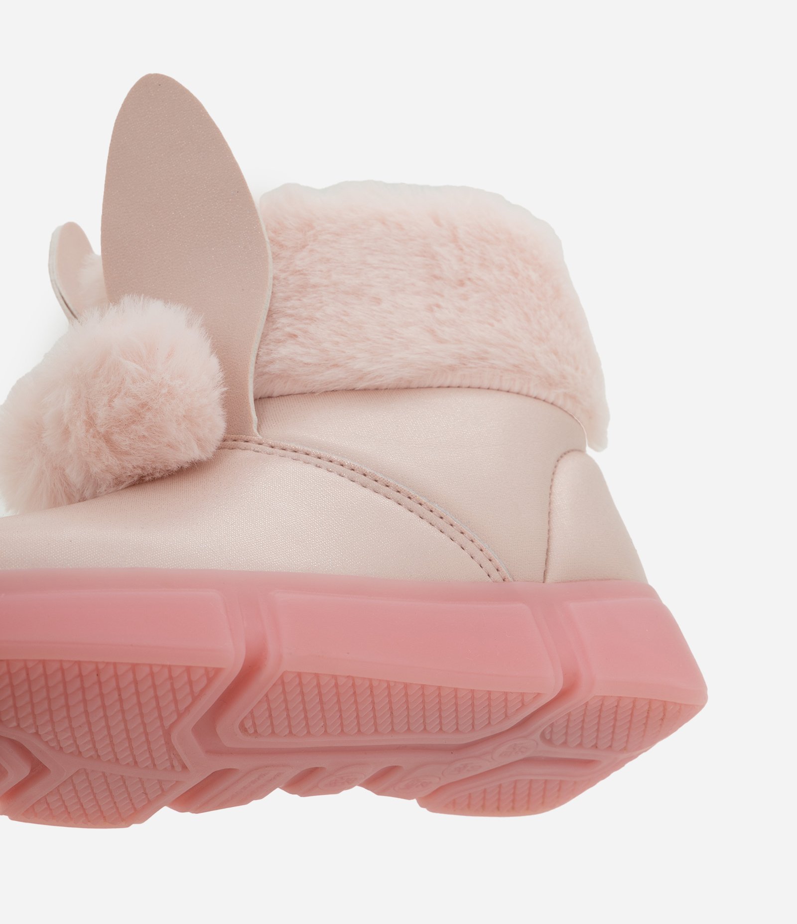 Bota Infantil com Orelhas de Coelho e Sola com LED – Tam 20 a 27 Rosa Claro 4