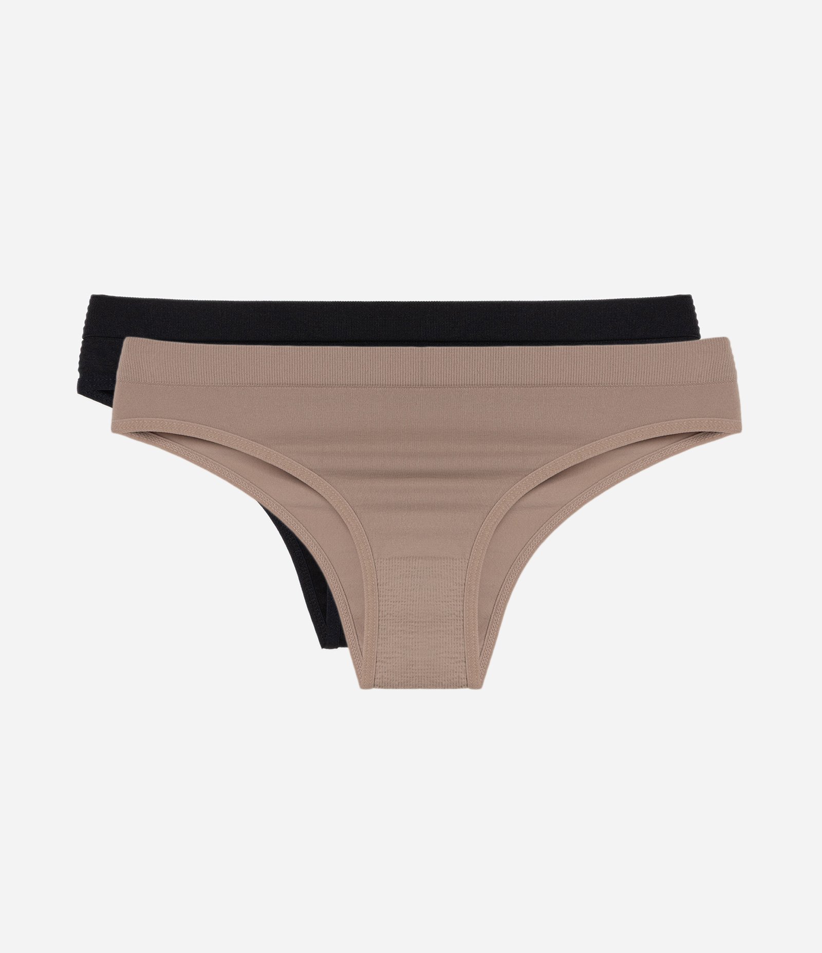 Kit 02 Calcinhas Biquíni em Seamless Trifil Preto/Marrom 1