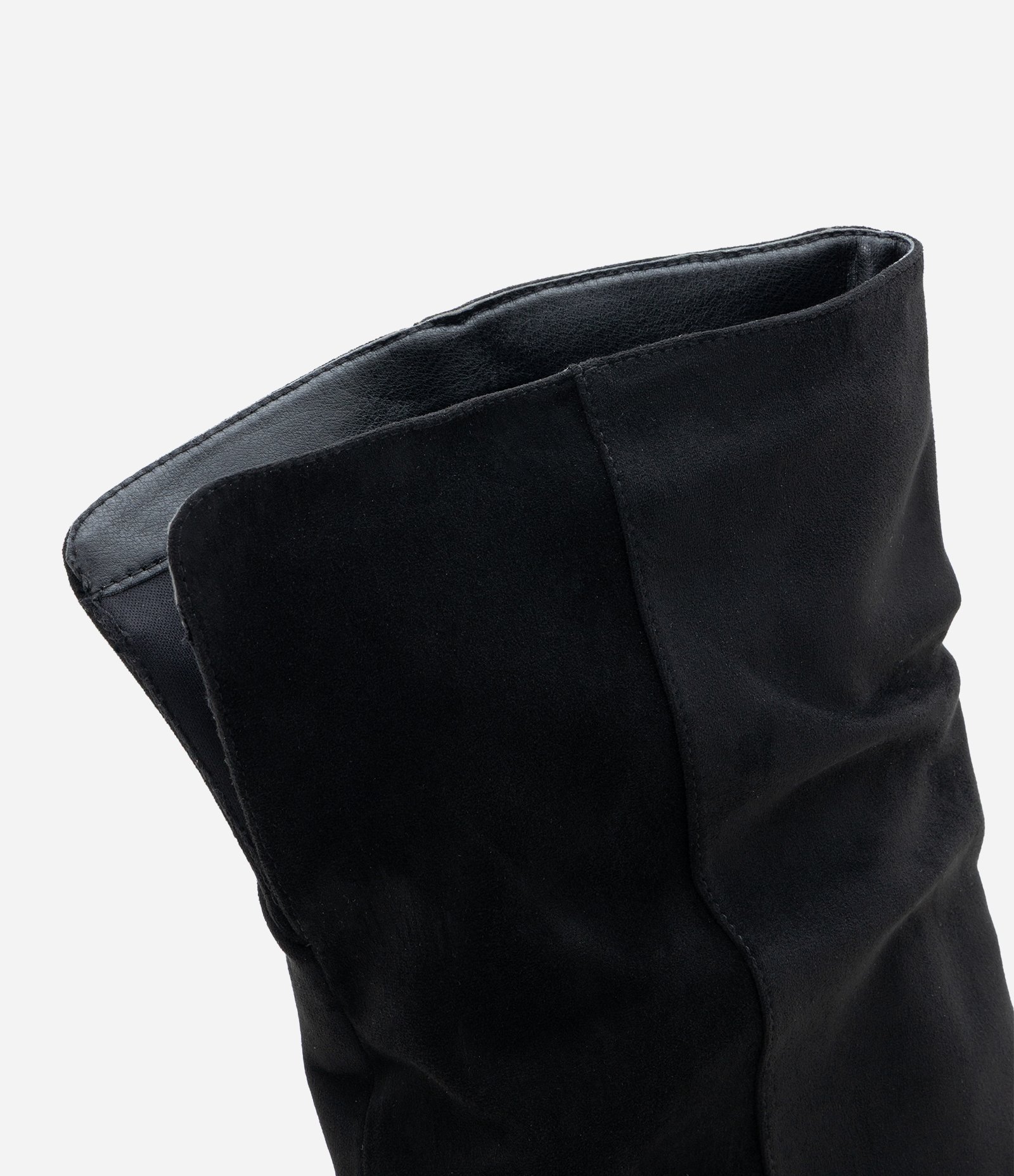 Bota Over The Knee em Suede com Caimento Franzido Preto 3