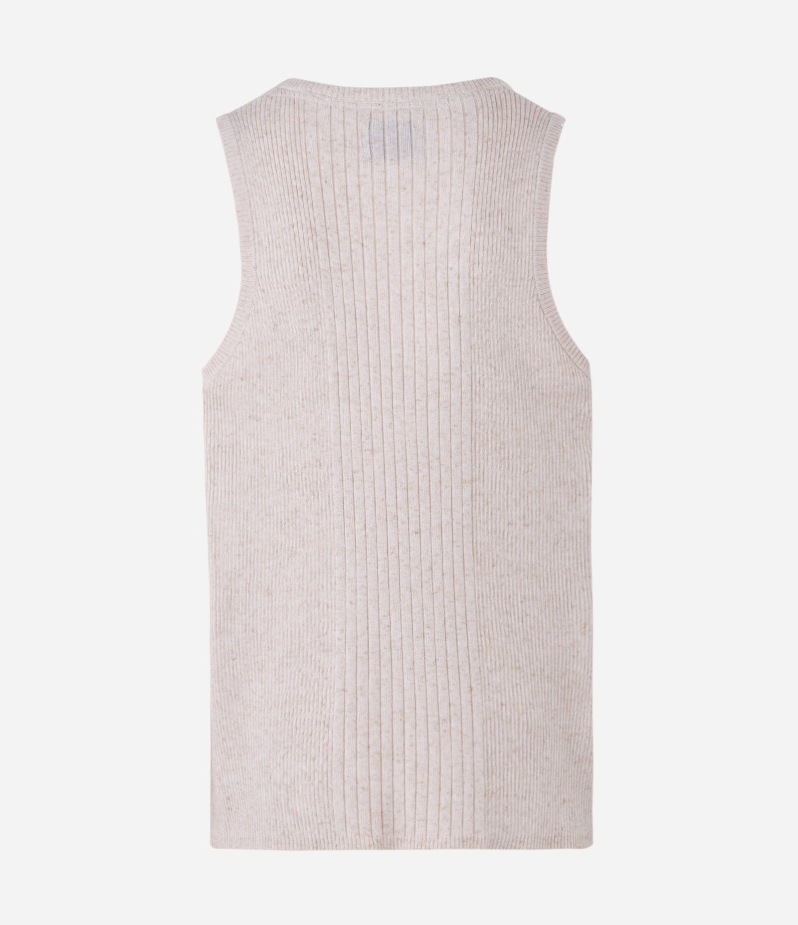Regata Masculina Canelada com Listra Vertical Off White 6