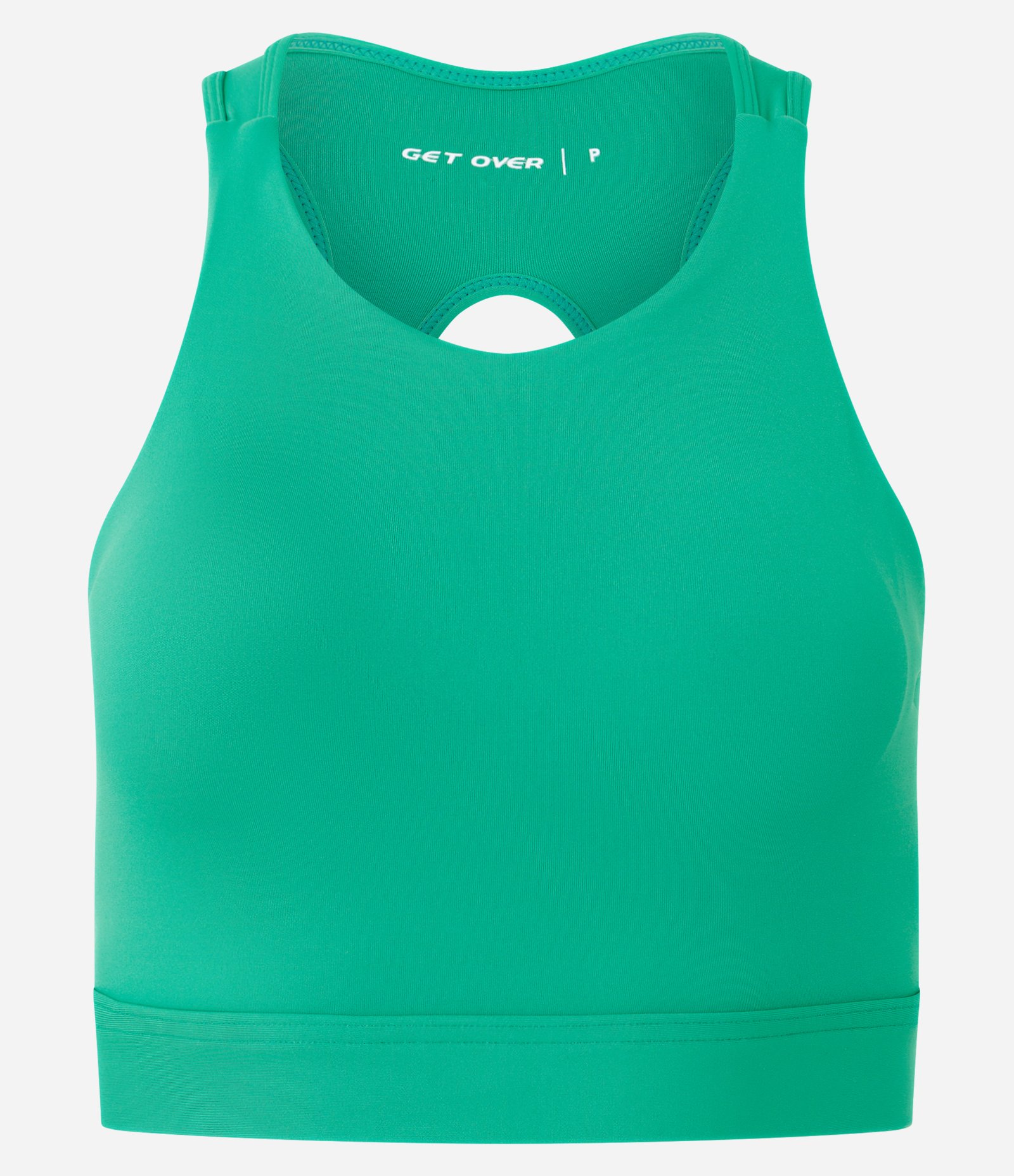 Top Halter Neck Esportivo em Microfibra com Abertura nas Costas Verde 9