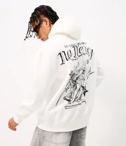 Moletom com Lettering No Mercy com Capuz