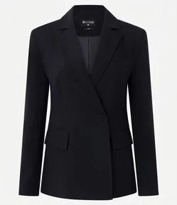 Blazer Ampulheta Alfaiatado com Recortes Estruturados